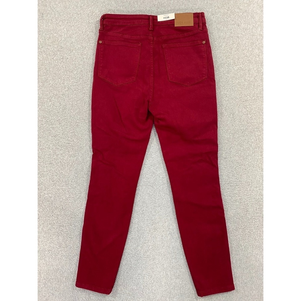 Judy Blue Jeans‎ Womens Size 11/30 Red Skinny Fit High Waist Tummy Control NWT - Picture 11 of 12